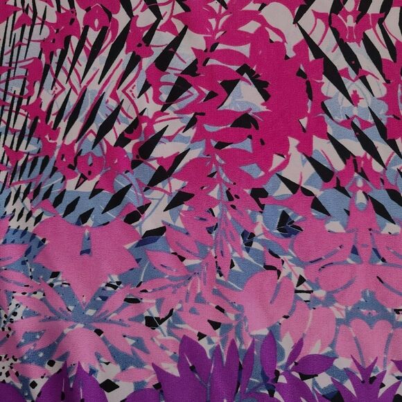 Investments Womens Blouse Multi-Color Size Large Polyester Blend Stretch - Picture 10 of 12